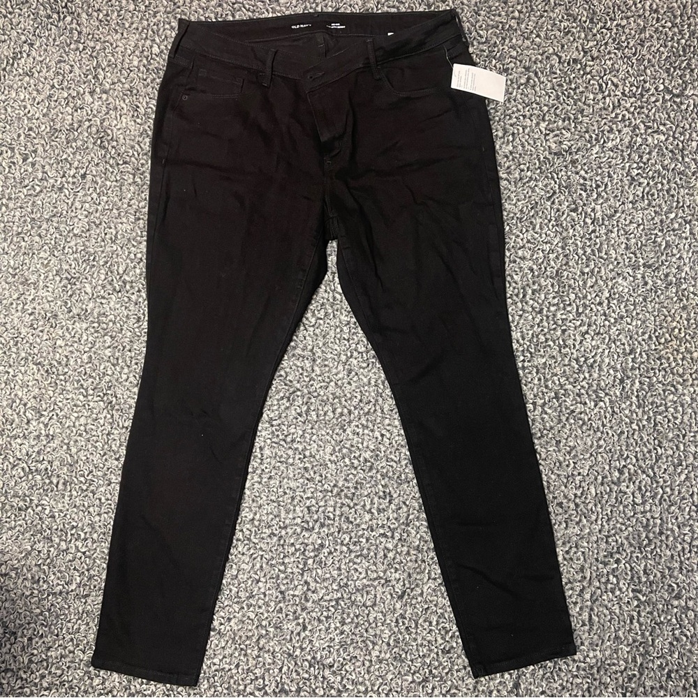 Black Old Navy Mid-Rise Skinny Jeans